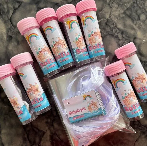 Bolha de Sabão Arca de Noé Personalizada - feito à mão por Artmanha Lembrancinhas