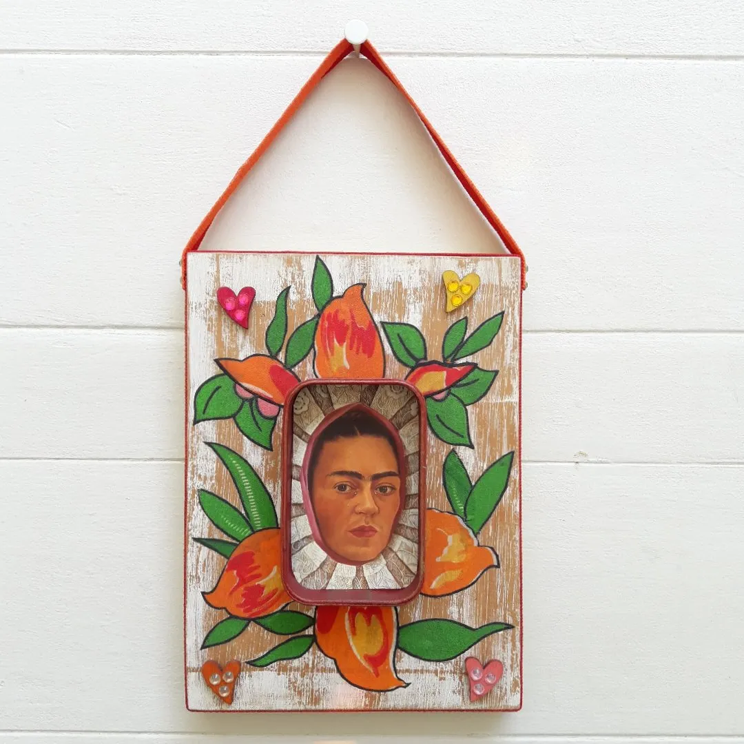 Quadro Frida Chita 2 - artesanato feito à mão por Estudio Bananeira