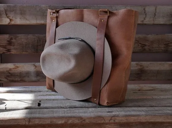 Bolsa Tote Shopper Couro Legitimo Unisex - foto 2