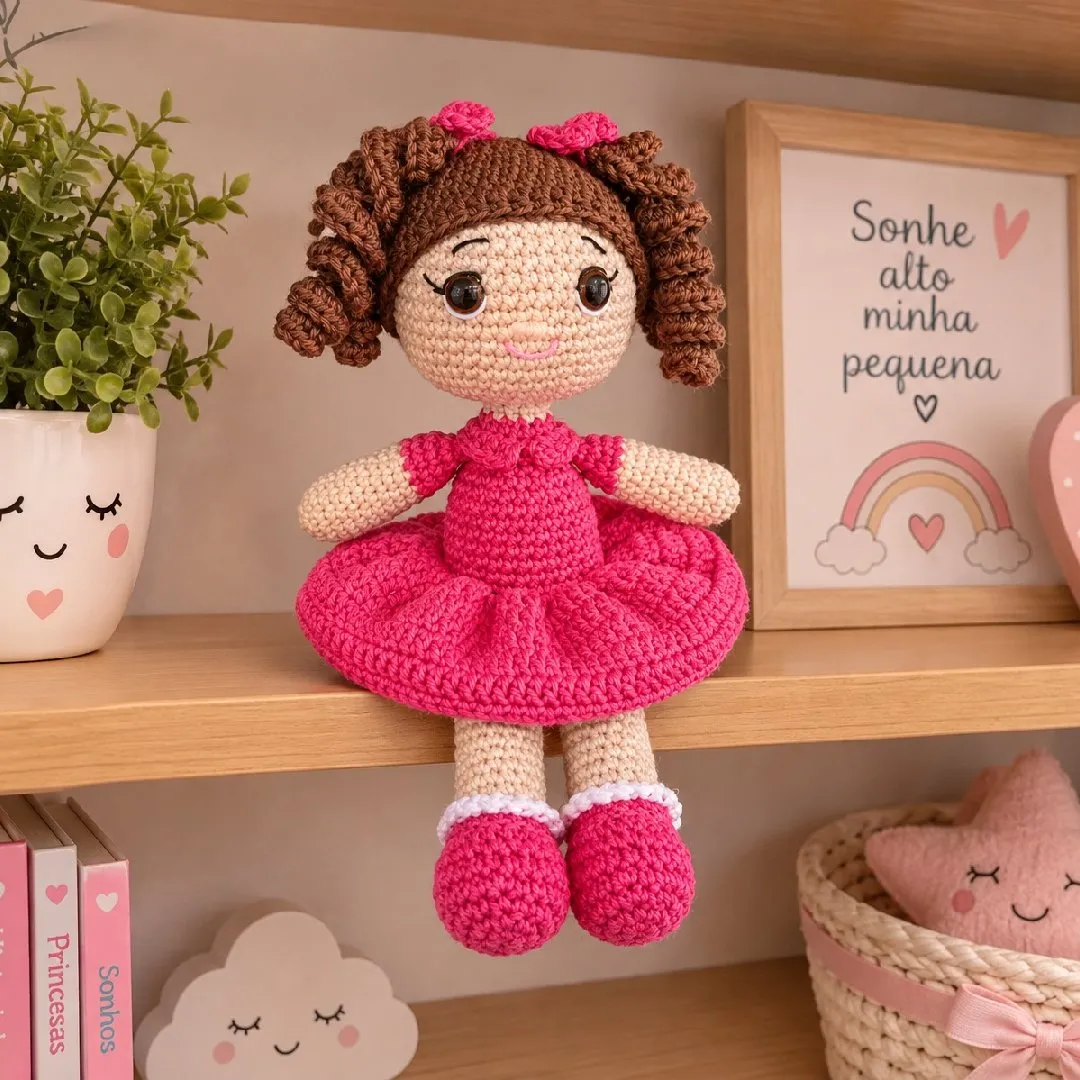 Boneca em amigurumi
