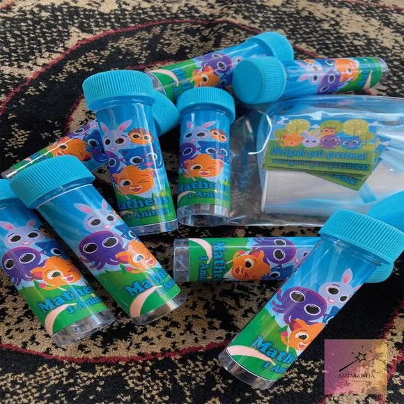 Bolha de Sabão Bolofofos Personalizada - feito à mão por Artmanha Lembrancinhas