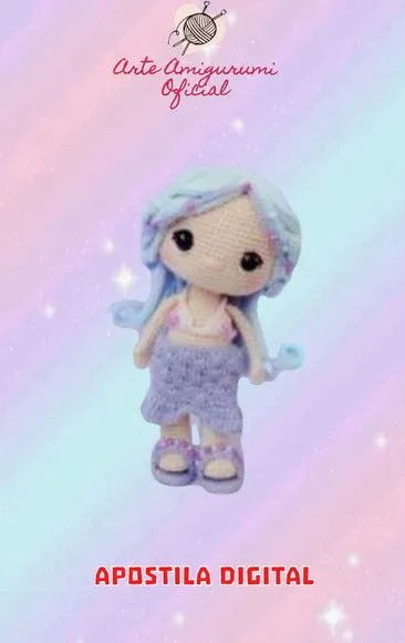 Receita Boneca Lilás Amigurumi