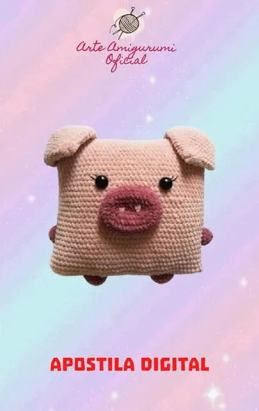 Receita Almofada Porco - Amigurumi