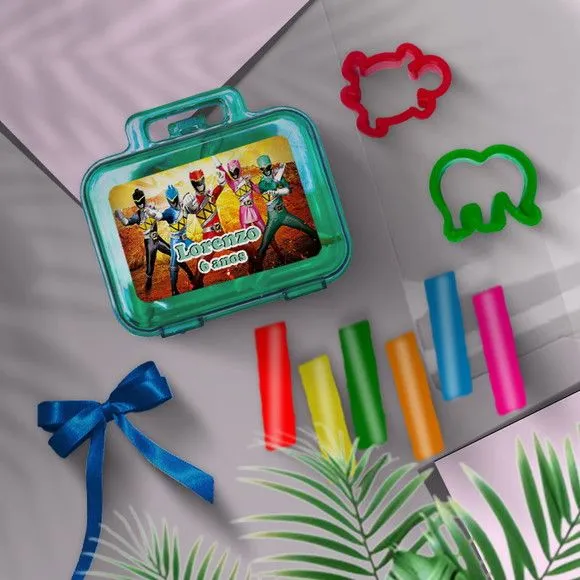 Mini Maleta - Power Ranger Personalizada - feito à mão por Mi Papelaria Criativa