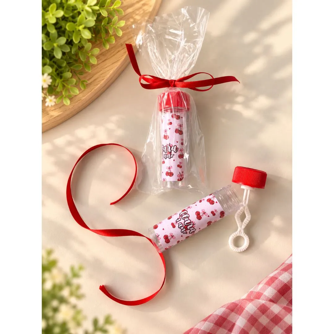 Bolha de Sabão Cereja Personalizada