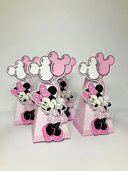 Caixa Cone Minnie Rosa