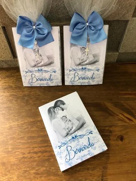 Livro de orações luxo com foto para batismo - foto 2