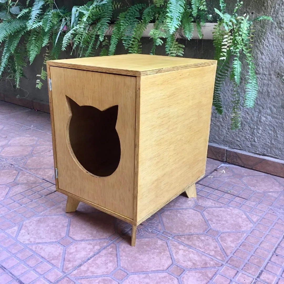 🐾 Caixa de Areia para Gatos em Madeira – Casinha Pet - foto 2