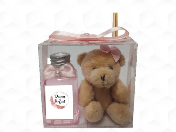 Aromatizador com Ursinha Personalizada - artesanato feito à mão por creativitybynina