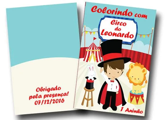 revista colorir mágico circo 14x10