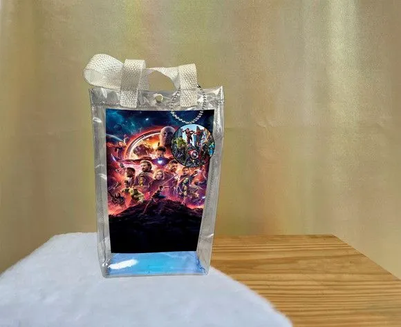 Sacola Transparente Vingadores Personalizado - artesanato feito à mão por Artmanha Lembrancinhas