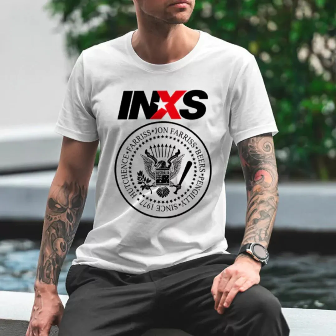 Camiseta Inxs banda rock clássico anos 80, estampa exclusiva tamanhos unisex - foto 3