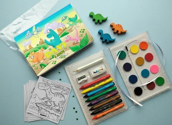 Estojo de Pintura Dinosauro Personalizado - artesanato feito à mão por Mi Papelaria Criativa