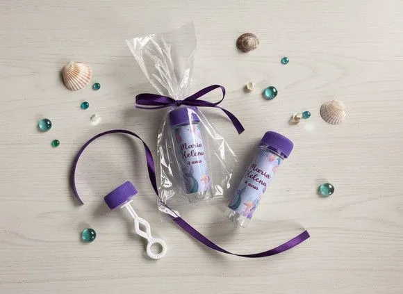 Bolha de Sabão - Calda de Sereia Personalizado - artesanato feito à mão por Mi Papelaria Criativa