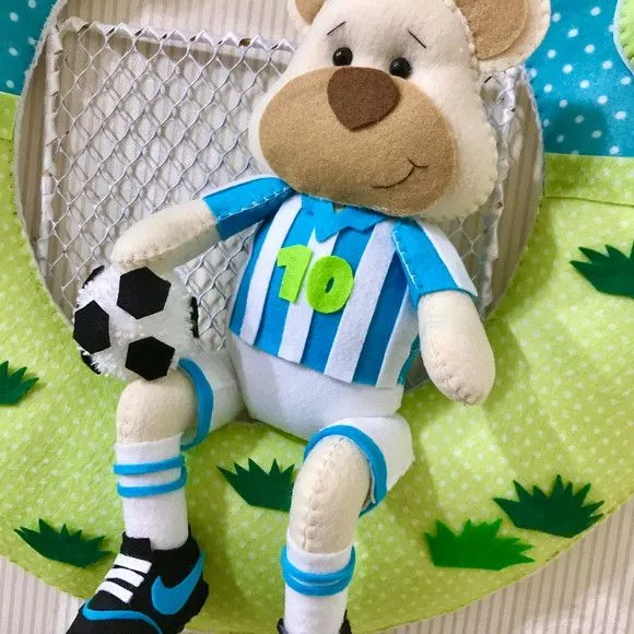 Guirlanda Porta Maternidade Urso Futebol - foto 2