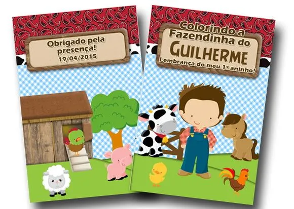 Revista de colorir Fazendinha 14x10