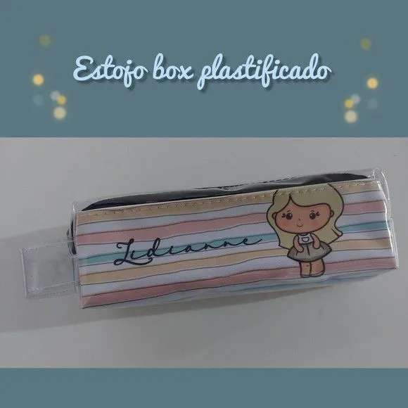 Estojo Box com Visor - Plastificado - feito à mão por Innovare Studio