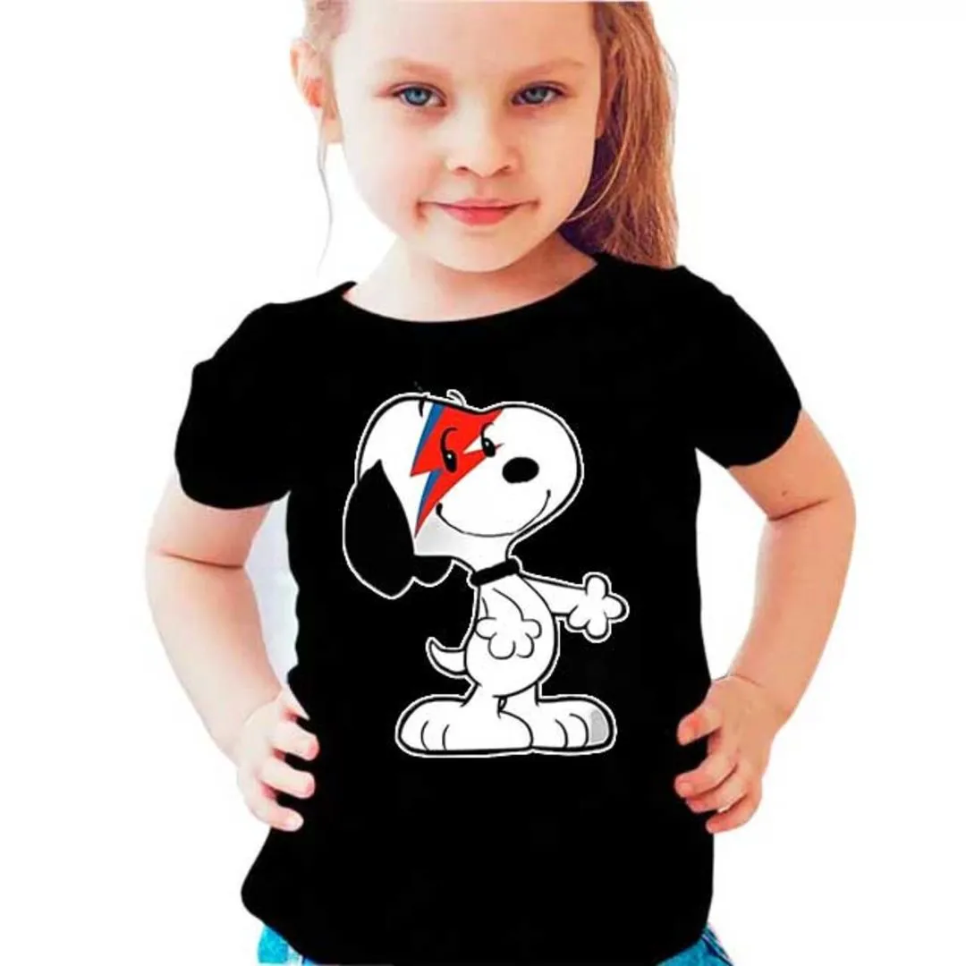 Camiseta infantil Snoopy bowie, 100% algodão - foto 3