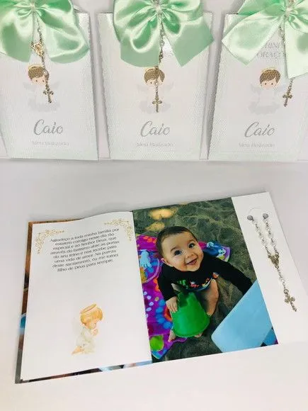 Livro de Orações Luxo com Foto para Batismo - foto 3