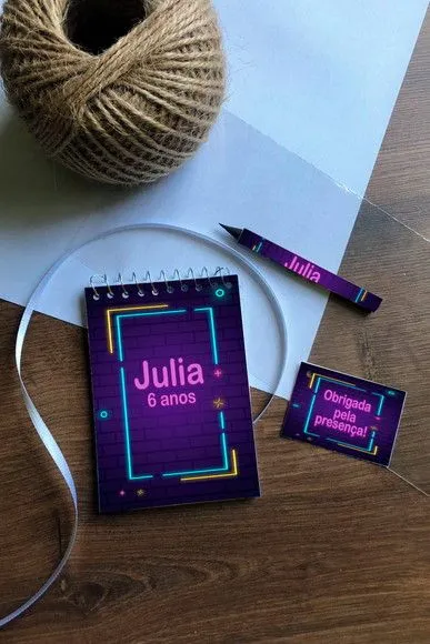 Bloquinho Neon Personalizado - artesanato feito à mão por creativitybynina