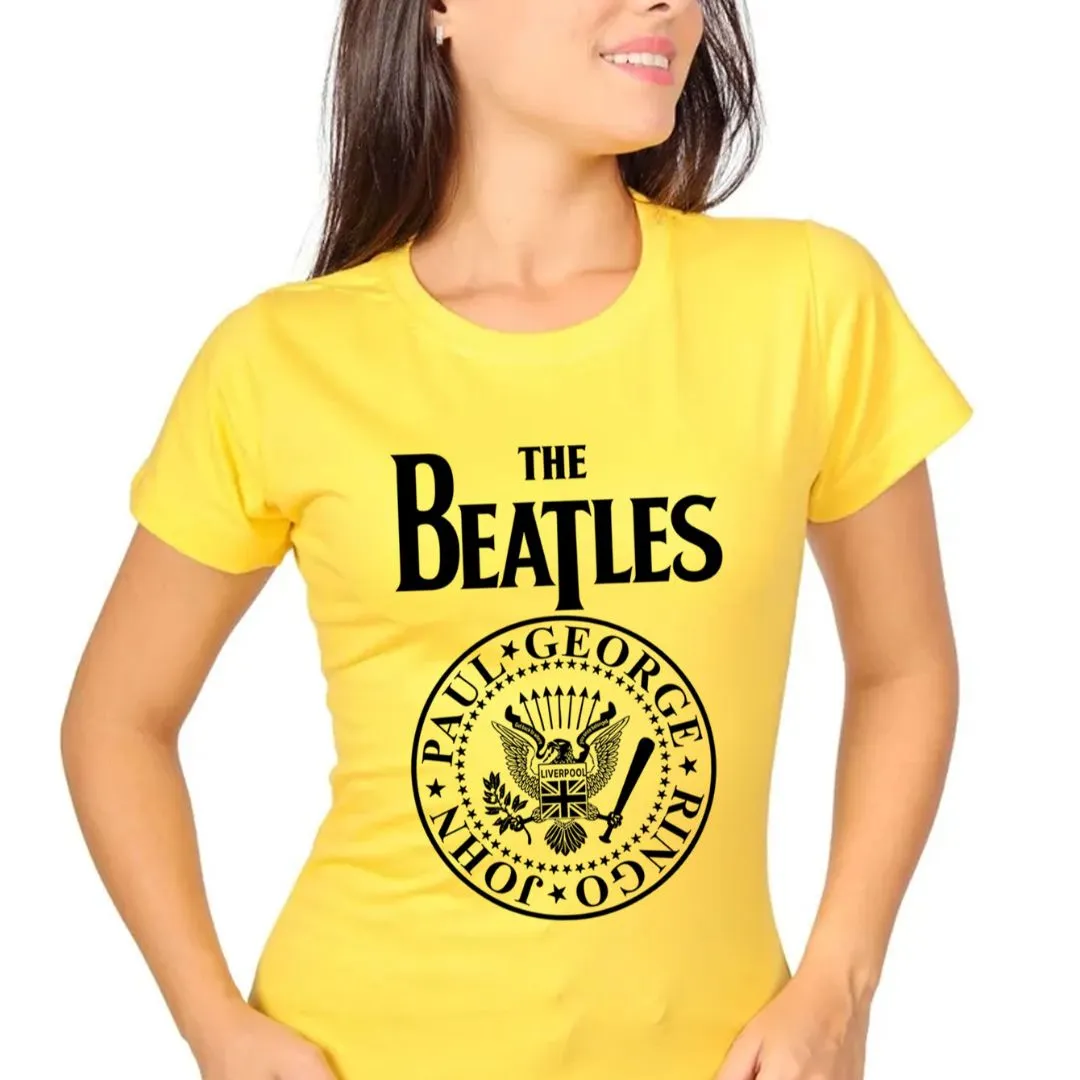 Camiseta The Beatles estampa logo bandeira, exclusiva tamanhos unisex, cores variadas - foto 6
