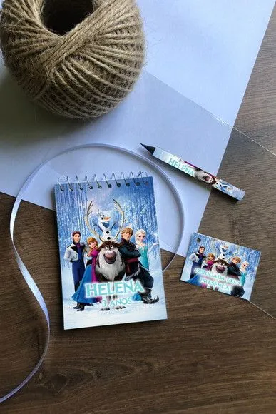 Bloquinho Frozen Personalizado - artesanato de Mi Papelaria Criativa