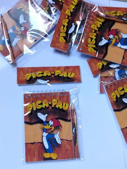Bloquinho Pica Pau Personalizado. - artesanato de Mi Papelaria Criativa