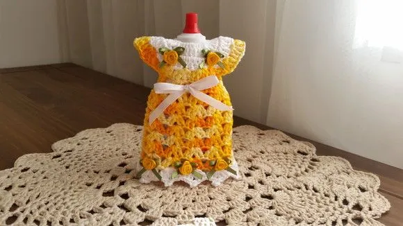 Capa para Adoçante Vestidinho Amarelo Mesclado