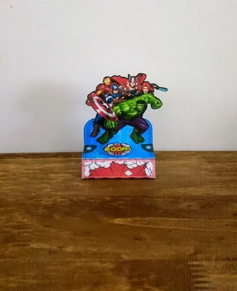Porta chocolate duplo vingadores - artesanato de Fina Essência Papelaria Personalizada