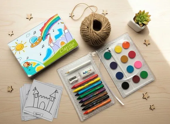 Estojo de Pintura - Aquarela Personalizado - artesanato feito à mão por Mi Papelaria Criativa