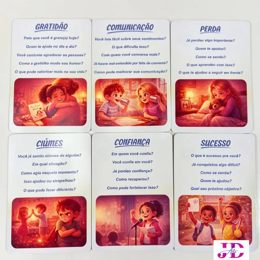 Jogo Das Emoções Infantil Educativo Cartas Terapêuticas JD Arte - foto 4