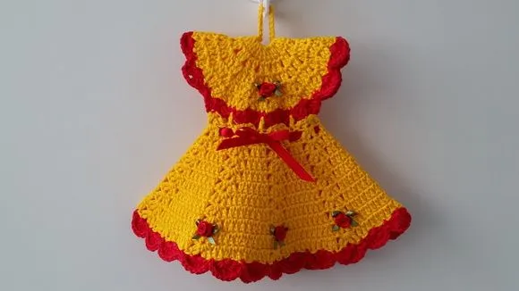 Pegador de Panelas Vestido Sunflower ( 20 cm x 15 cm ) - foto 2