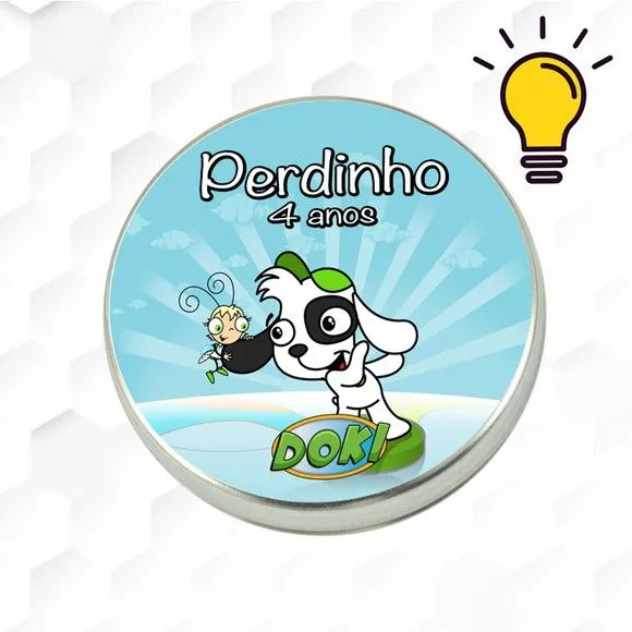 Latinha Metalizada Discovery Personalizada - feito à mão por Mi Papelaria Criativa
