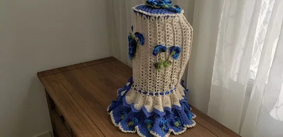 Capa Liquidificador em Crochê - Azul Royal - foto 3