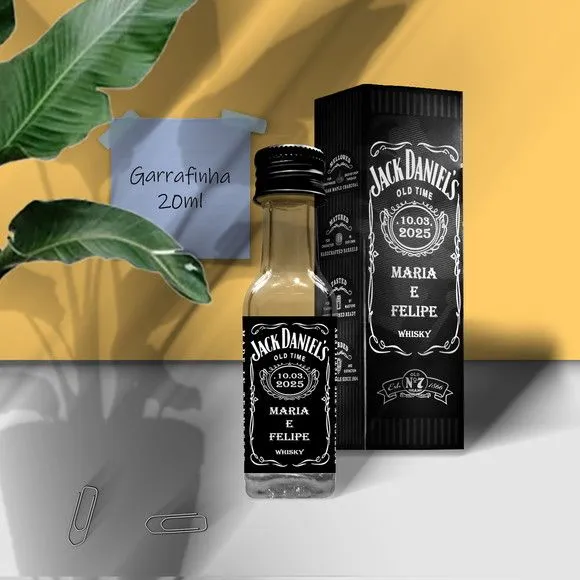 Garrafinha Jack c/ Caixa Personalizada - artesanato feito à mão por Mi Papelaria Criativa