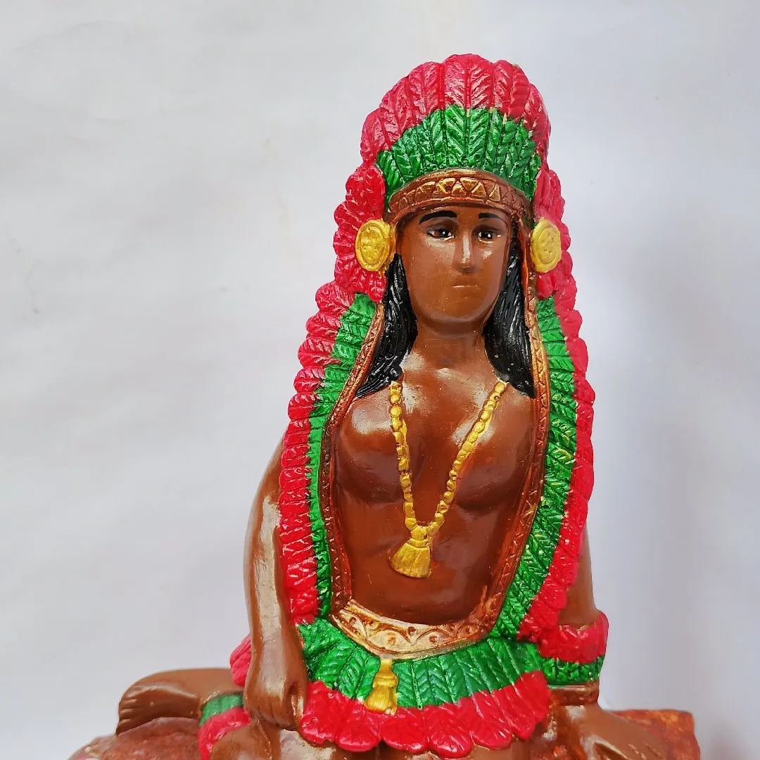 cabocla em gesso 25 cm