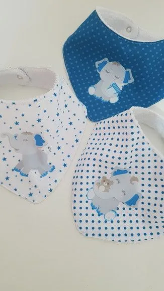 Kit 3 babadores - Elefante baby - foto 2