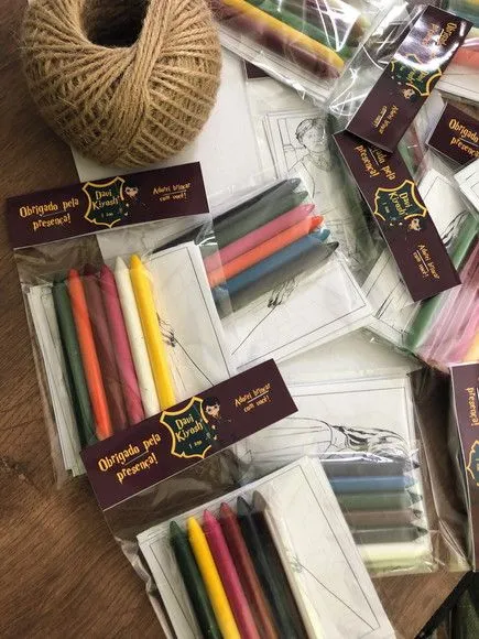 Kit Giz de Cera Harry Potter Personalizado - artesanato feito à mão por creativitybynina