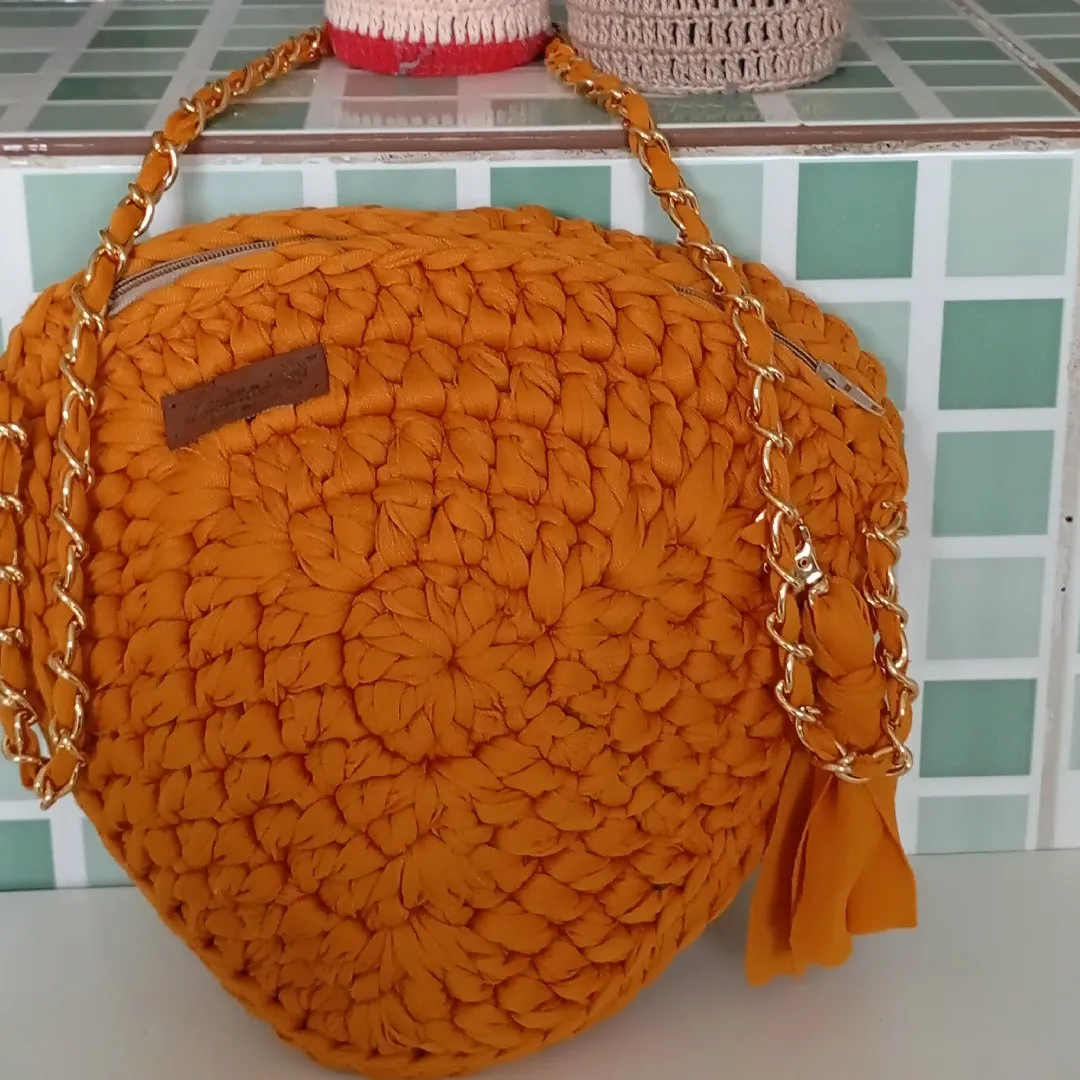bolsa triângulo - artesanato feito à mão por lujenni artes