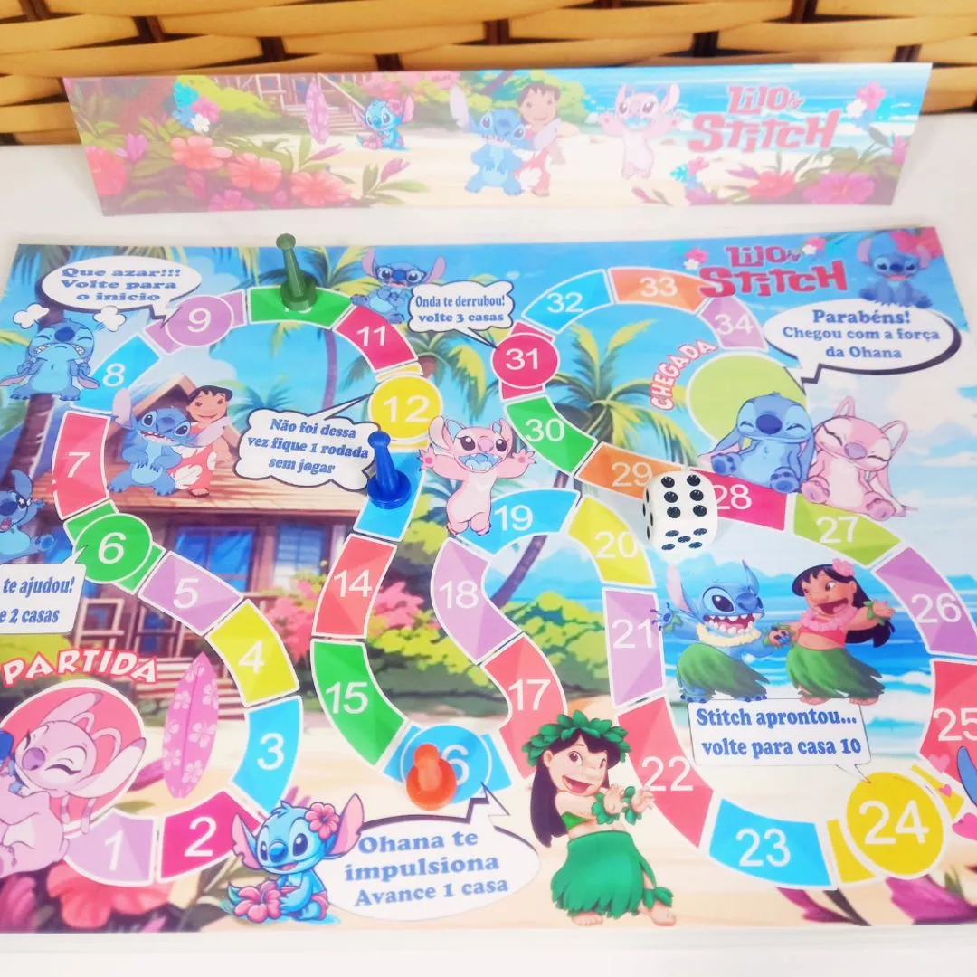 Brinquedo Educativo Infantil Jogo De Tabuleiro 34 Casas Com Dado JD Arte - artesanato feito à mão por JD Arte