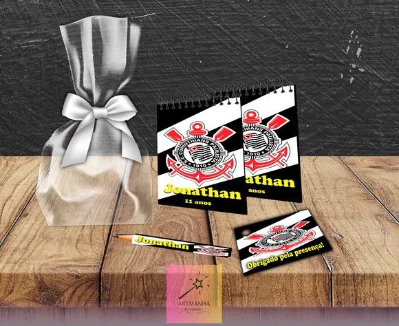 Bloquinho Time Personalizado - feito à mão por Artmanha Lembrancinhas