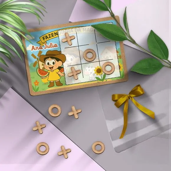Jogo da Velha - Magali Personalizado - artesanato feito à mão por Mi Papelaria Criativa