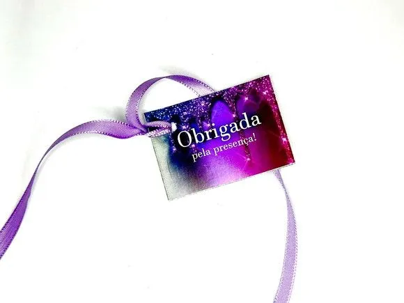 Tag Brihante Personalizada - feito à mão por Mi Papelaria Criativa