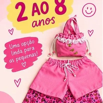 kit 2 shorts + 1 bolsinha - foto 2