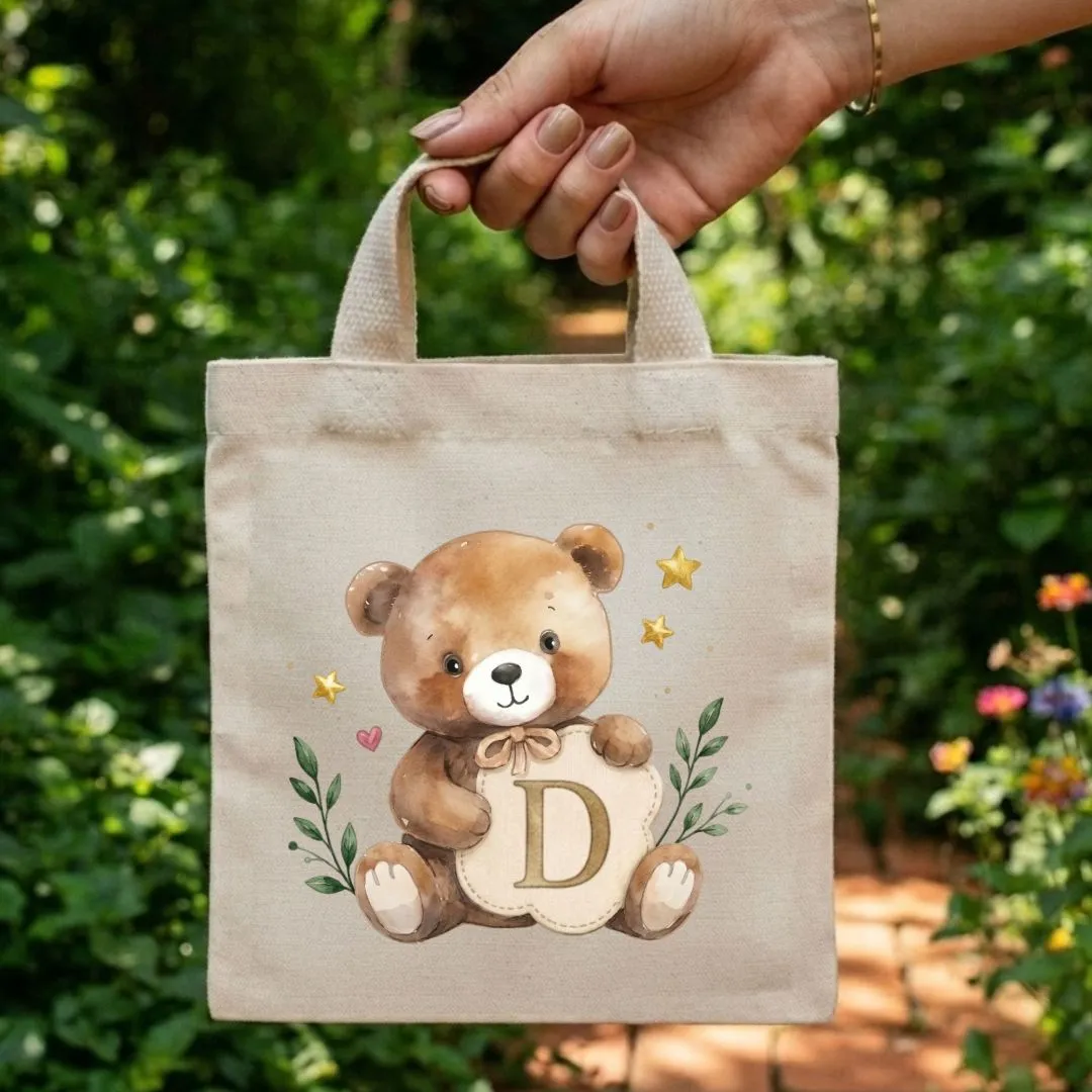 Lembrancinha Mini Ecobag 20x20 Personalizada Ursinho Chá de Bebê Maternidade Aniversário - foto 3