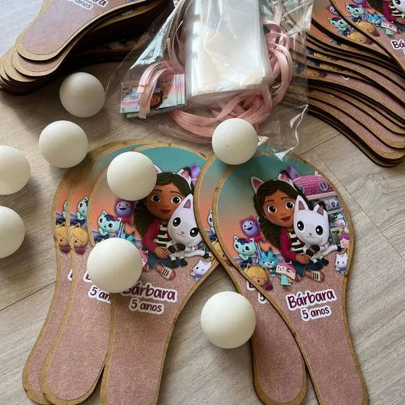 Raquete Ping Pong - a Casa Mágica da Gabby - feito à mão por Mi Papelaria Criativa