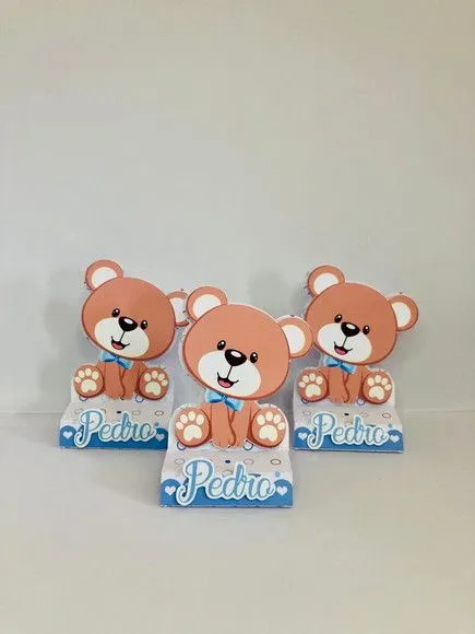 Porta Bis Duplo Ursinho - artesanato de Fina Essência Papelaria Personalizada
