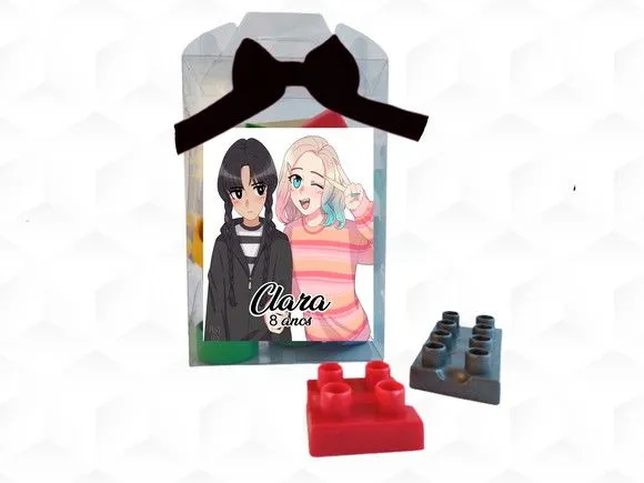 Bloco de Montar Wandinha e Enid Personalizada - artesanato feito à mão por creativitybynina