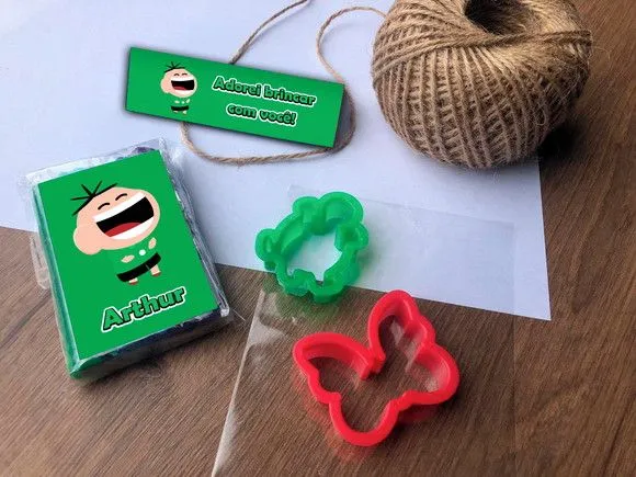 Massinha Modelar Cebolinha Personalizada - feito à mão por Mi Papelaria Criativa