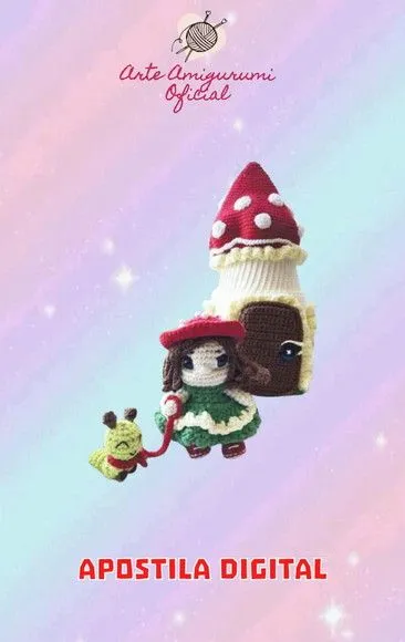 Receita Casa Cogumelo - Amigurumi - artesanato feito à mão por Arte Amigurumi Oficial